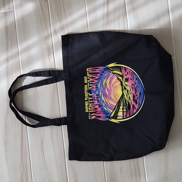 Slightly Stoopid Summer tour 2022 Black tote bag - Picture 3 of 5
